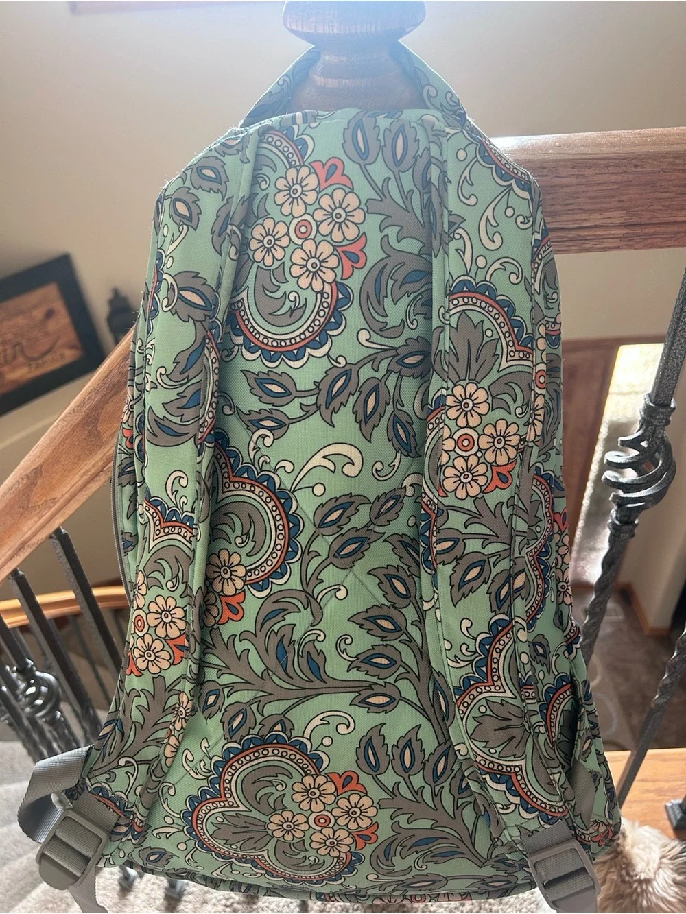Vera Bradley Mint Paisley Floral Daypack